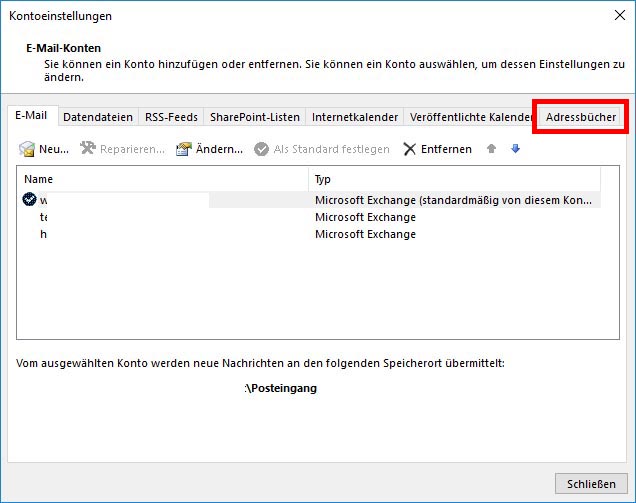 Microsoft Outlook Adressbuch Reihenfolge Nachnamen - Vornamen einstellen
